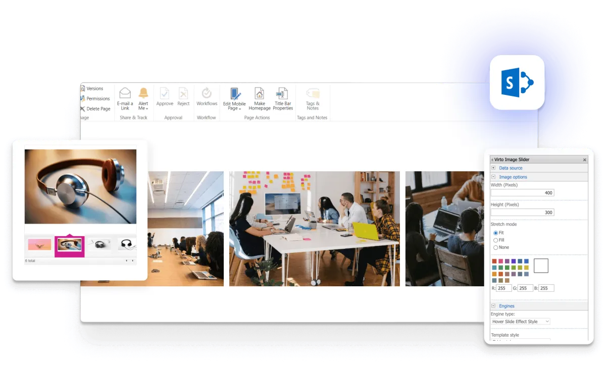 Virto Slideshow & Image Carousel interface