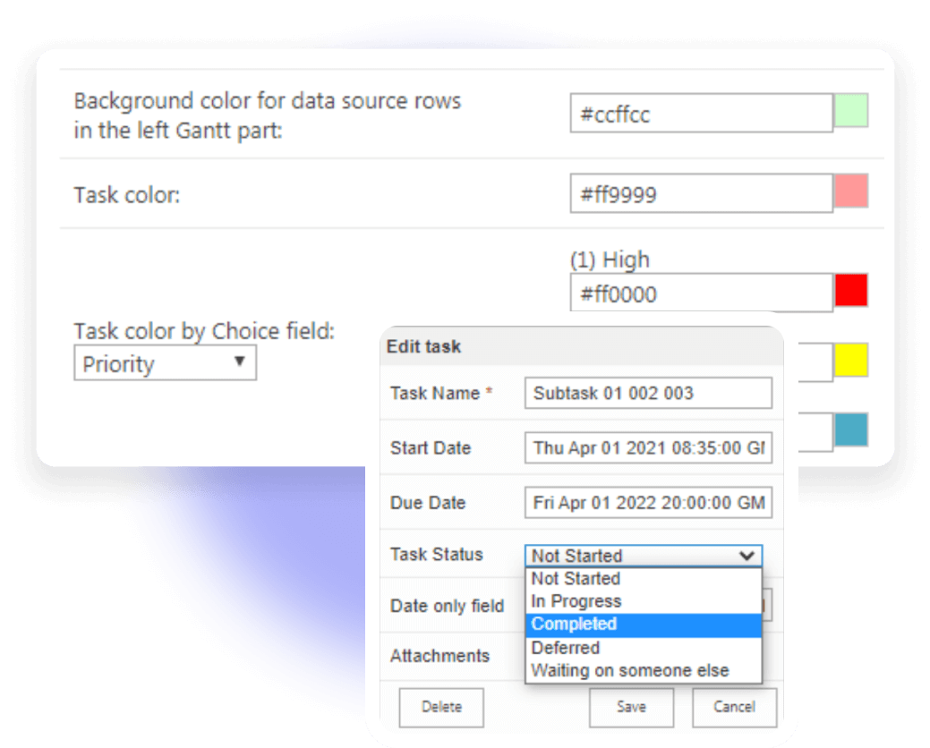 Virto Gantt Chart Web Part