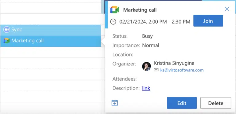 Google meeting integration