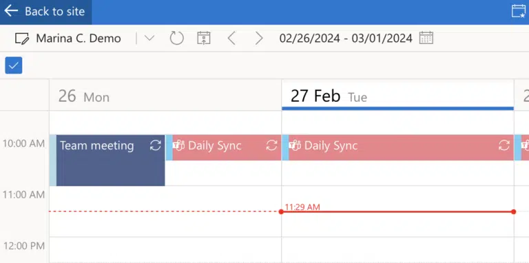Calendar time indicator