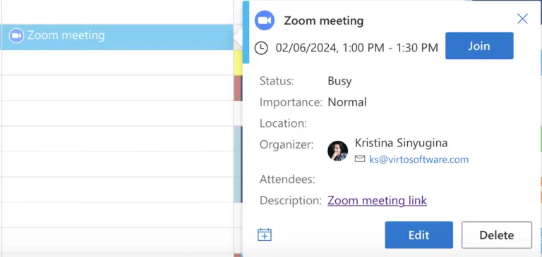 Zoom meeting integration