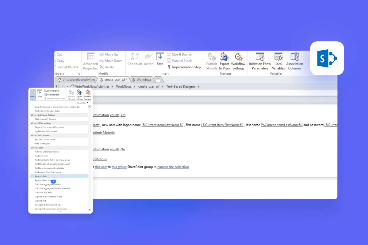 Virto Workflow Automation Web Part