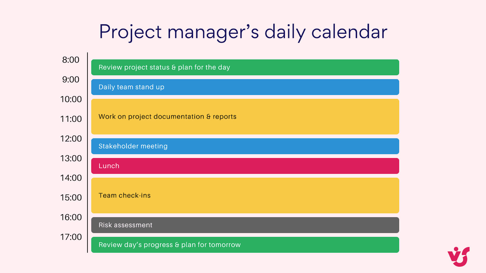Personal flow project calendar.