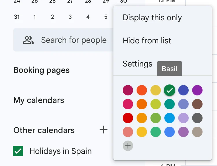 Virto Calendar App unified color-coded multi-source calendar view
