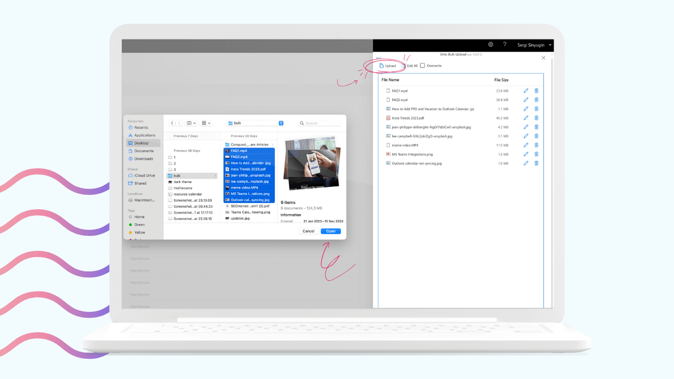 Pic. 6. Virto Multiple File Upload App.