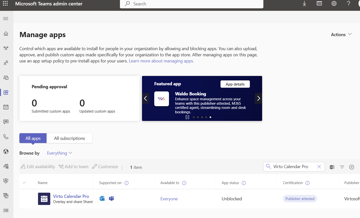 Apps in Microsoft Teams verwalten