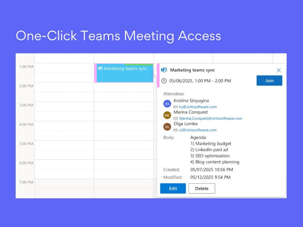 Ein-Klick-Teams Meeting Zugang