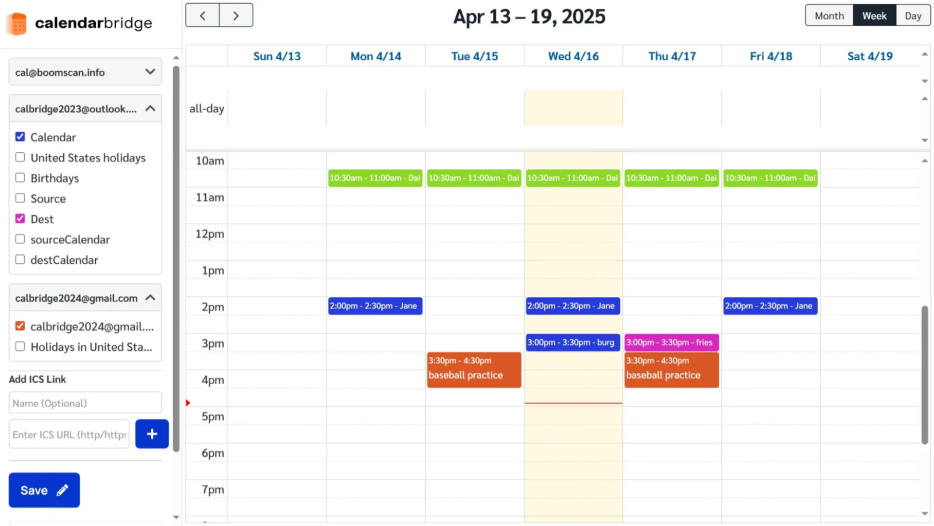Calendarbridge