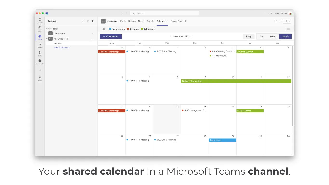 Gemeinsamer Kalender in Teams