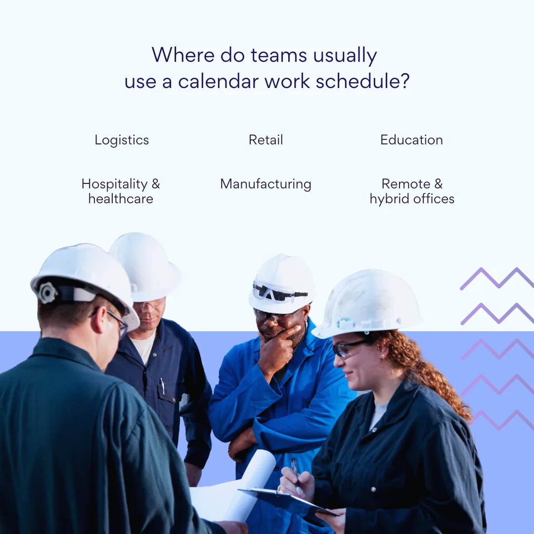 Wo verwenden Teams normalerweise einen Arbeitsschichtkalender?