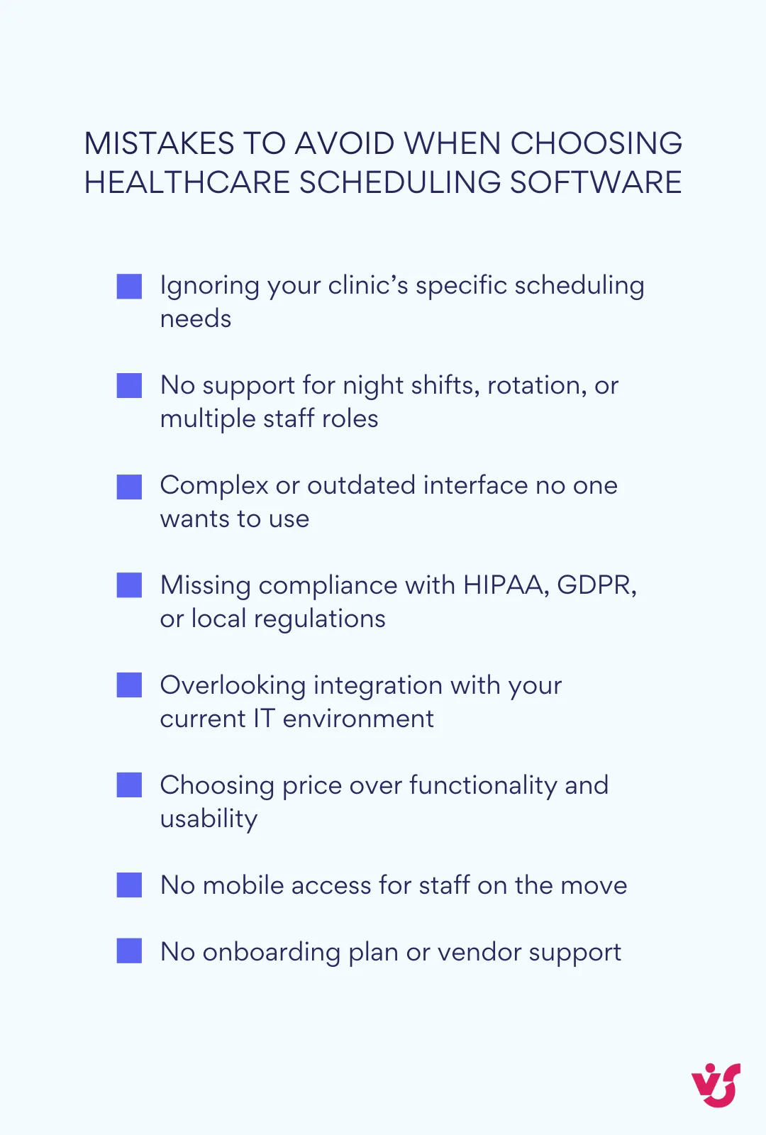 Fehler, die bei der Wahl von Healthcare Scheduling Software zu vermeiden sind