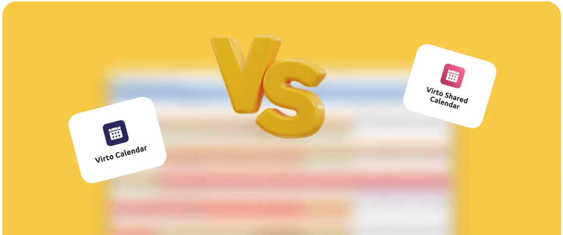 Virto Calendar App vs Virto Shared Calendar