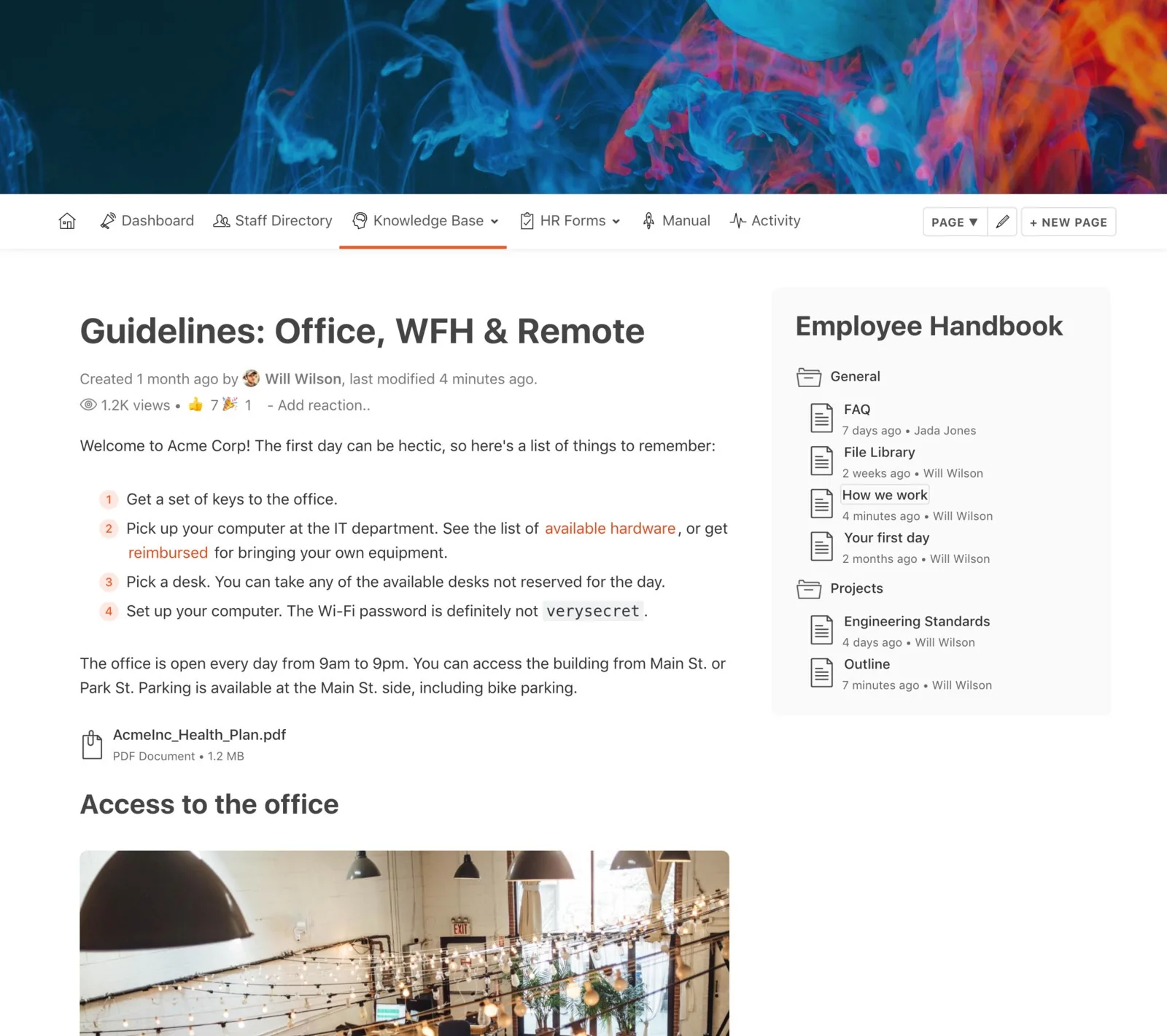 Wissensdatenbank für KMU Intranet
