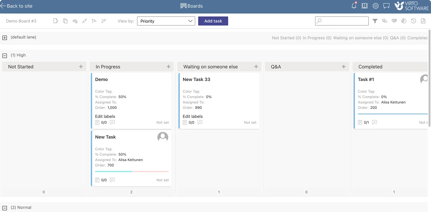 Muster-Kanban-Board