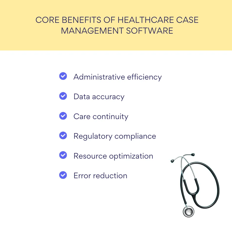 Kernvorteile von Healthcare Case Management Software