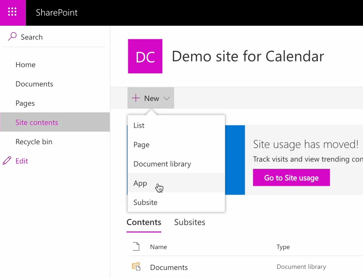 Adding an app in Sharepoint On-Premise