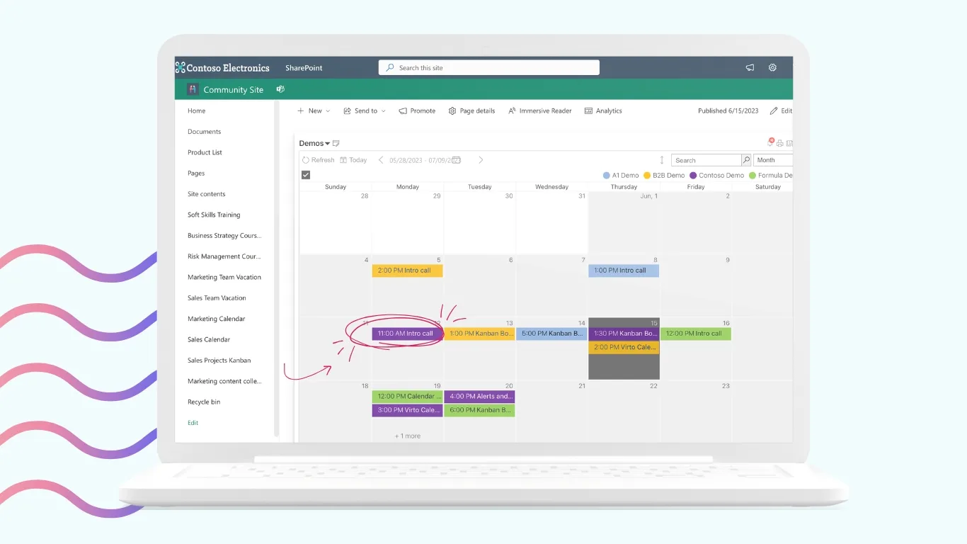 Virto Calendar Web Part