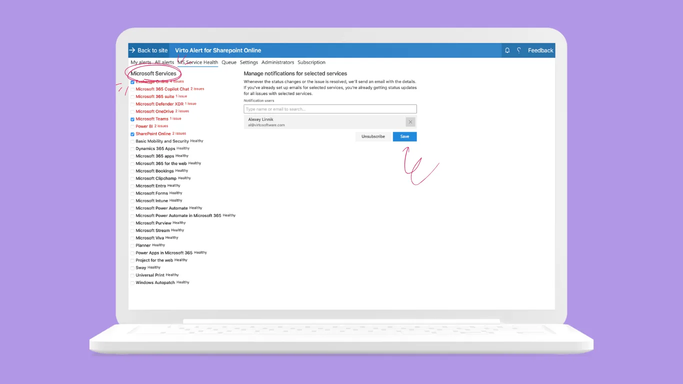 Virto Alerts and Reminders update