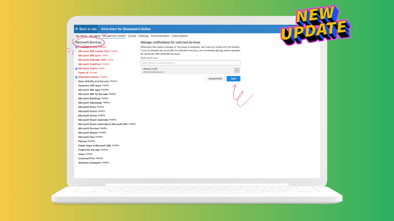 Virto Alerts & Reminders erhält ein großes Update - Neuer Preis und leistungsstarke Admin-Funktion!