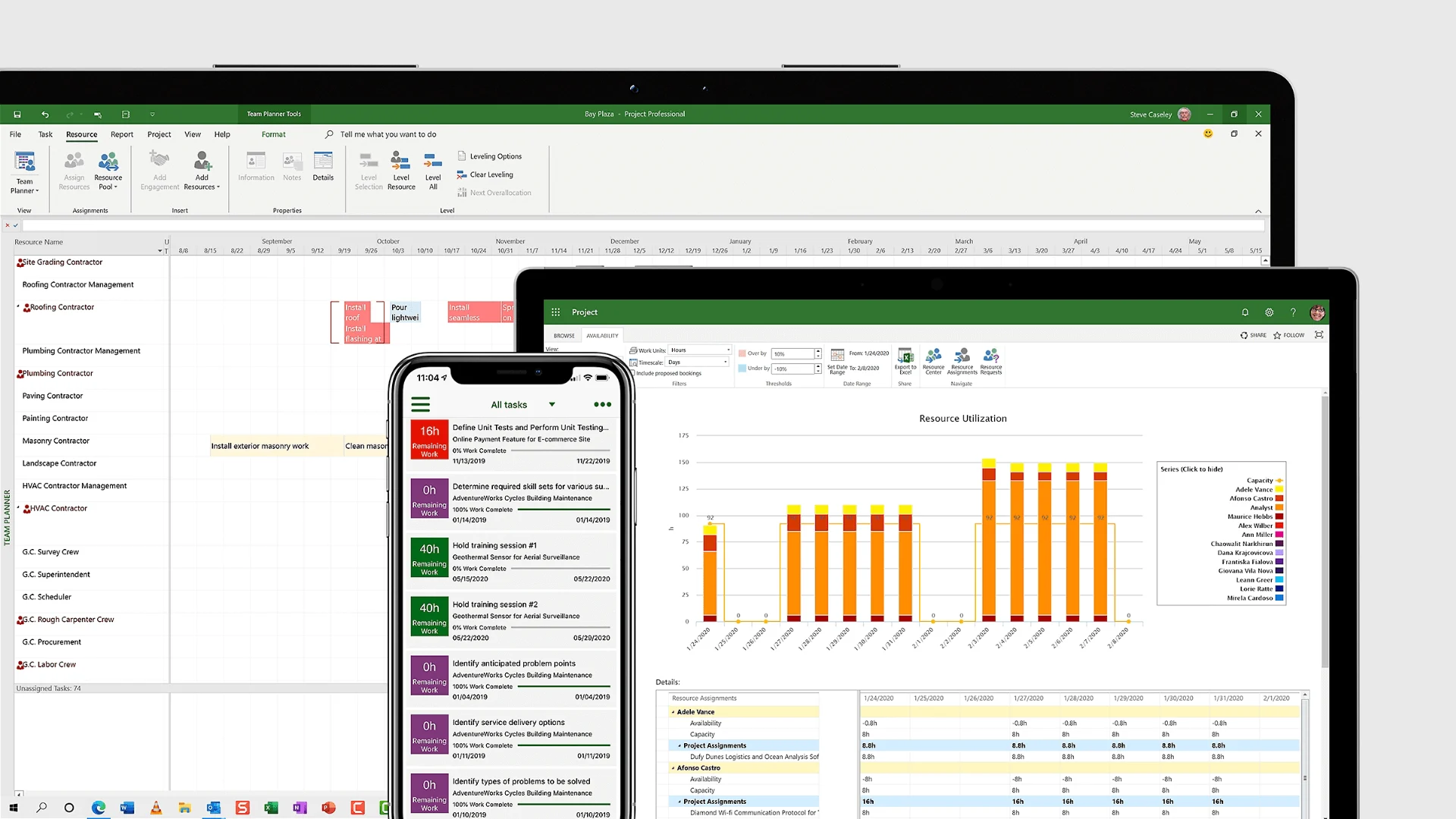 Microsoft Project for Enterprise interface