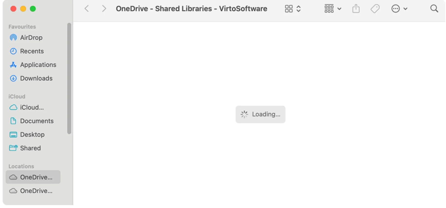 OneDrive sync in progress notification