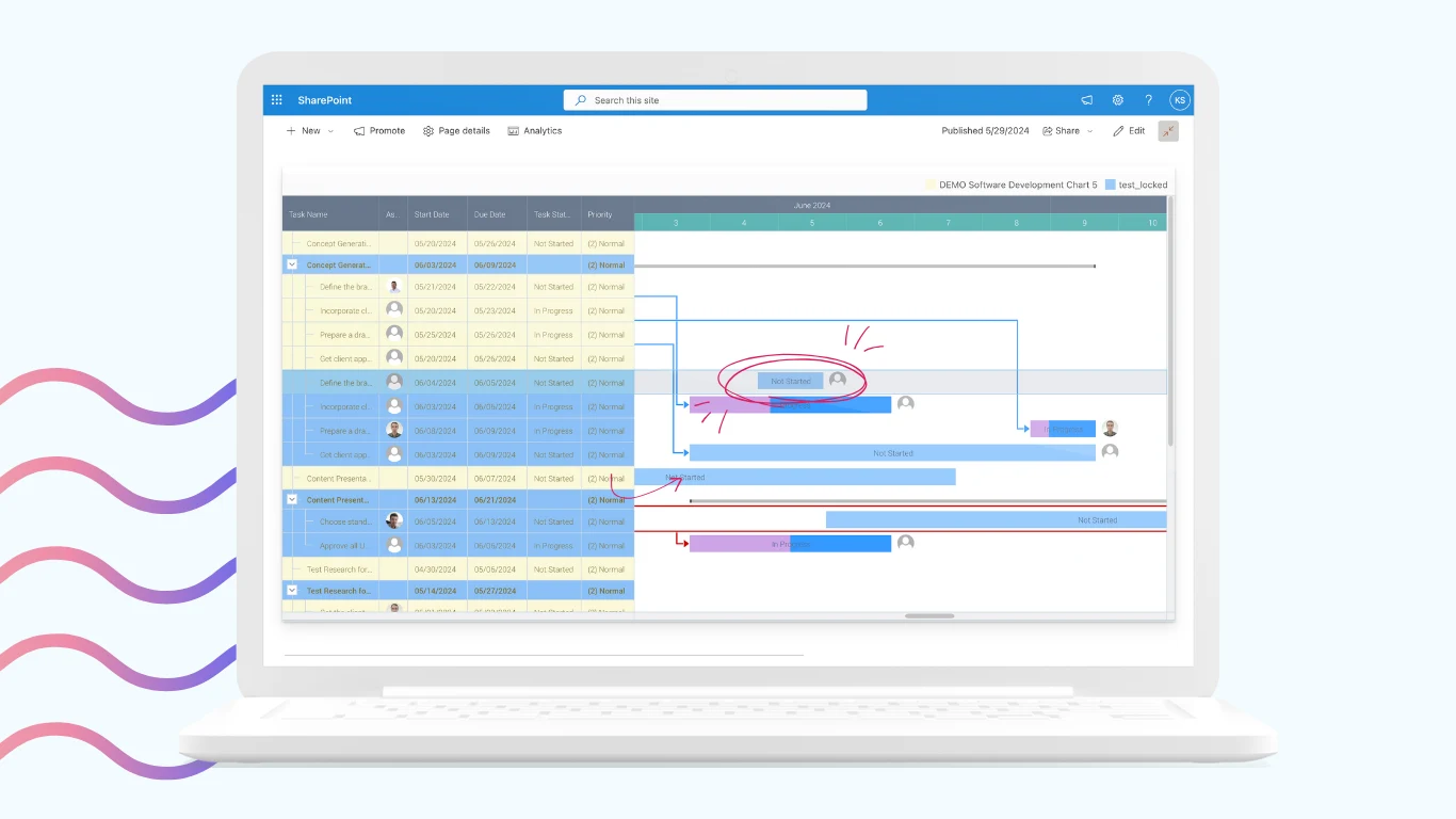 Pic.8 Virto Gantt Chart App