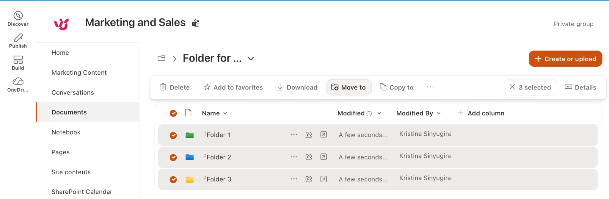 Moving an entire folder including subfolders to destination site