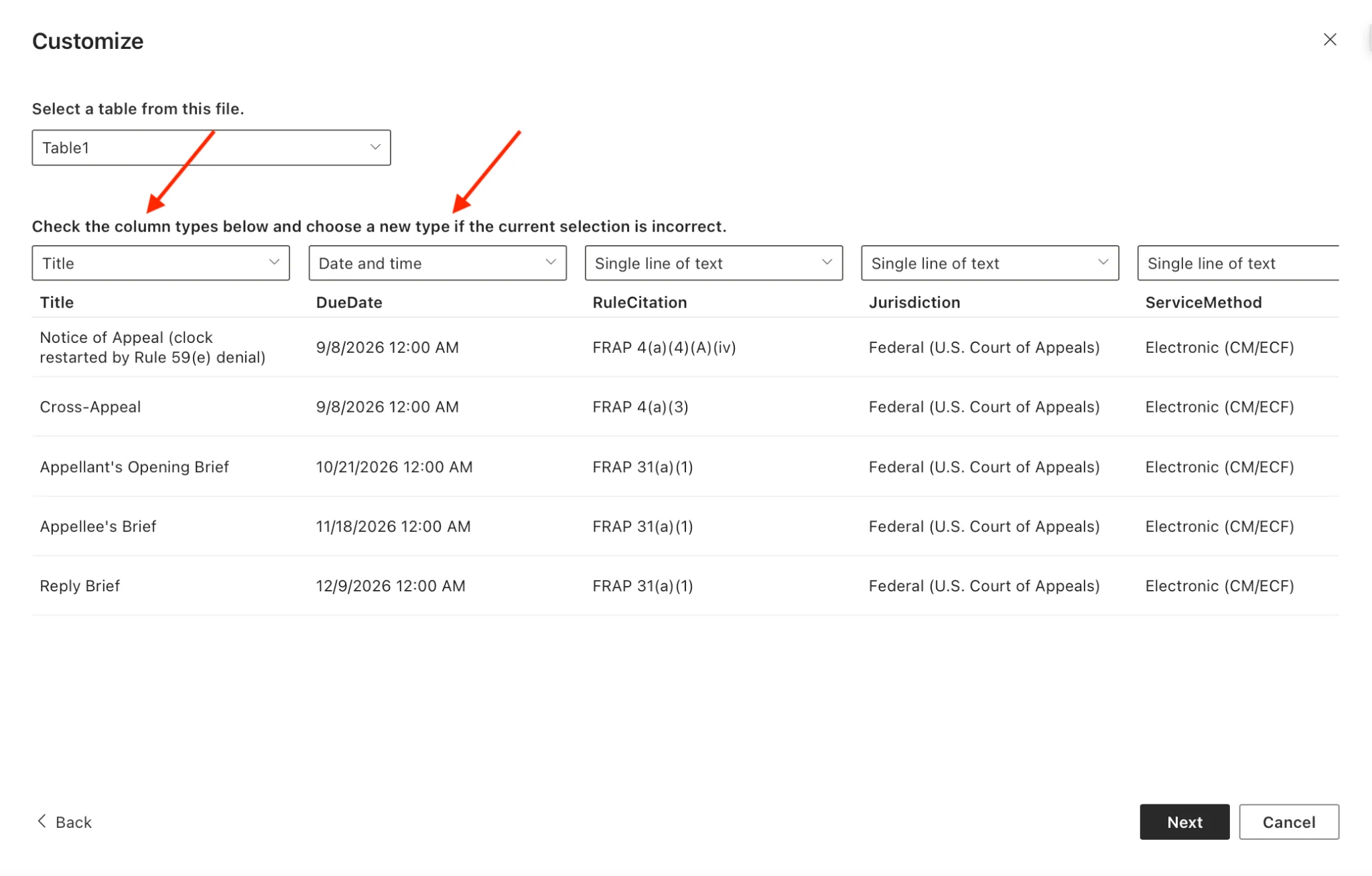 SharePoint Excel import DueDate column type setting