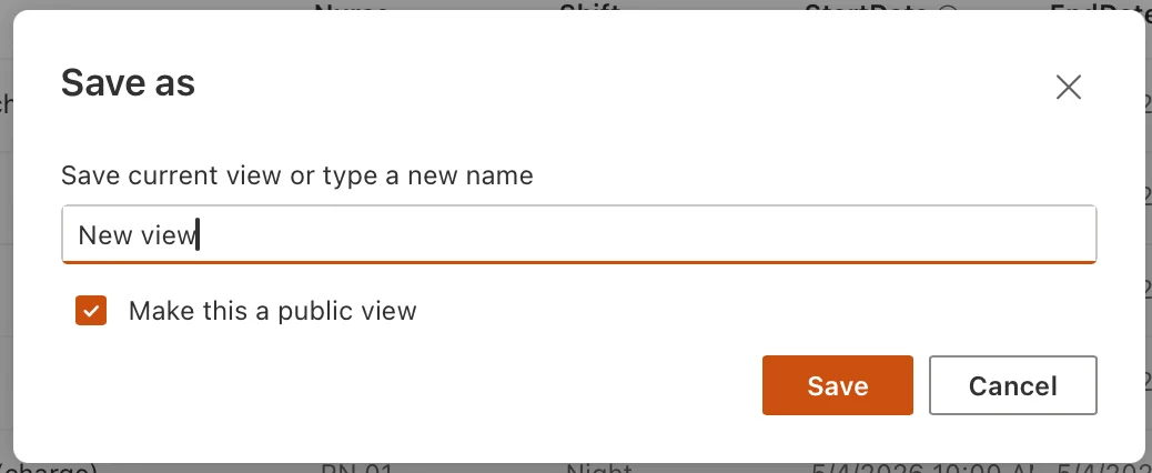 Saving a new SharePoint list view