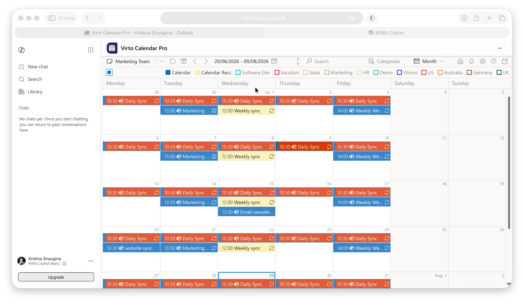 Virto Calendar Pro in Microsoft 365 app