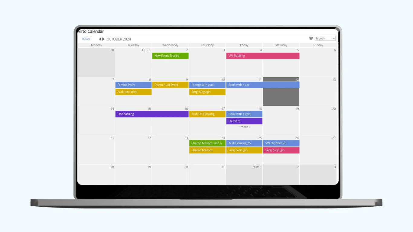 Virto Calendar Web Part on-premises SharePoint