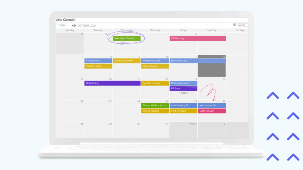 Virto Calendar web part unified scheduling view