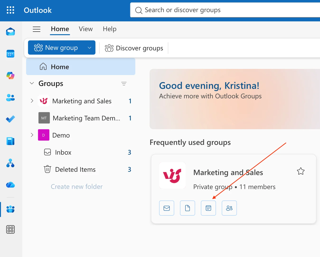 Checking out a group and its calendar from OWA