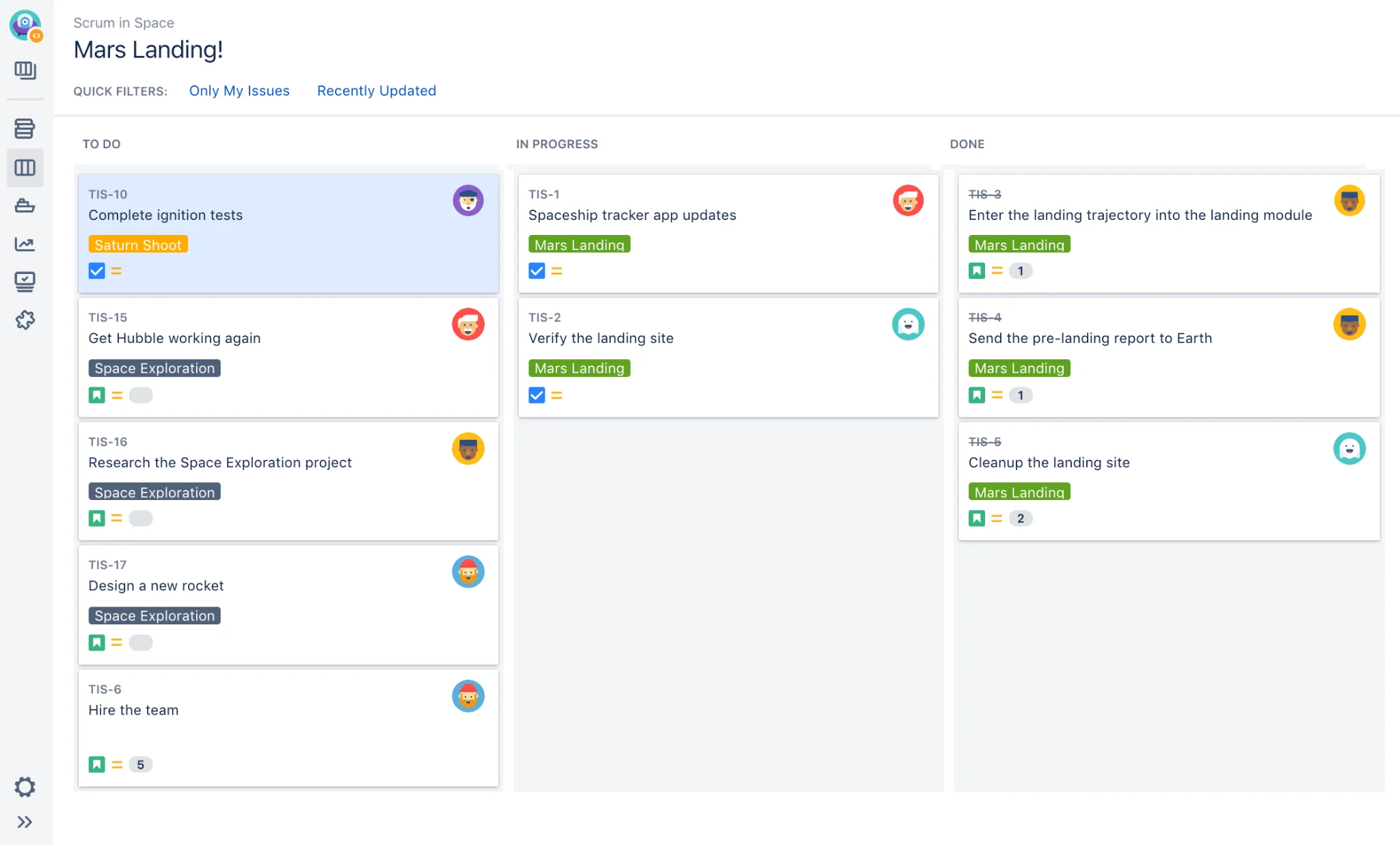 Jira sprint board view