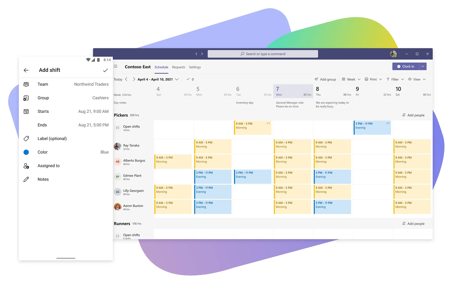 Microsoft Shifts app for Teams