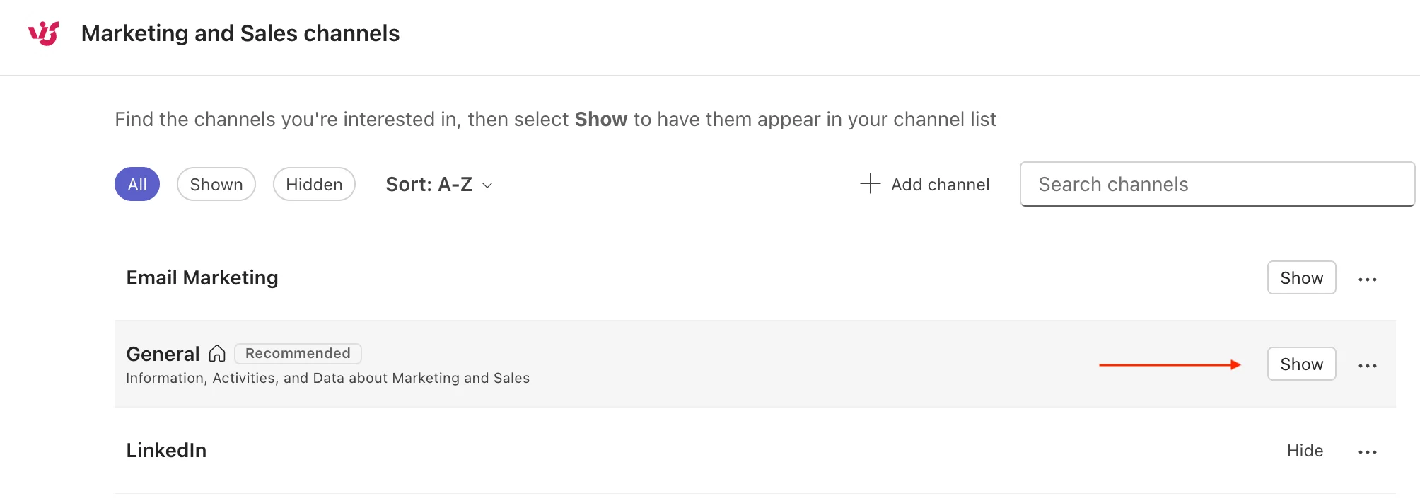 Threaded conversation layout in a Teams channel