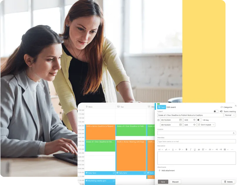 Optimized attorney scheduling software