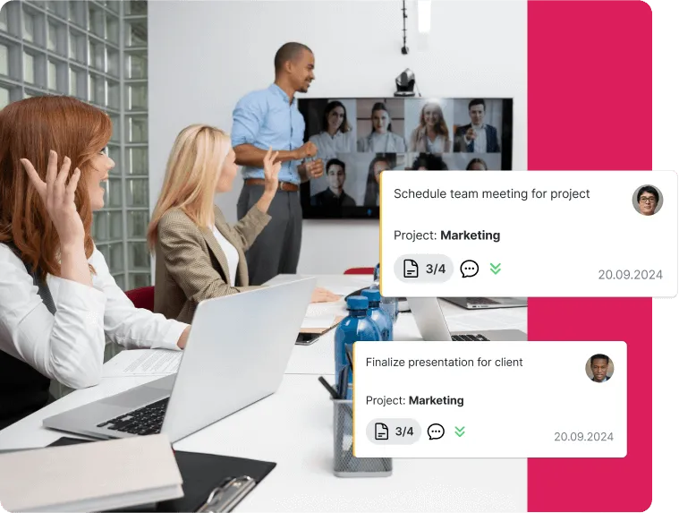 Verbessertes virtuelles Teammanagement