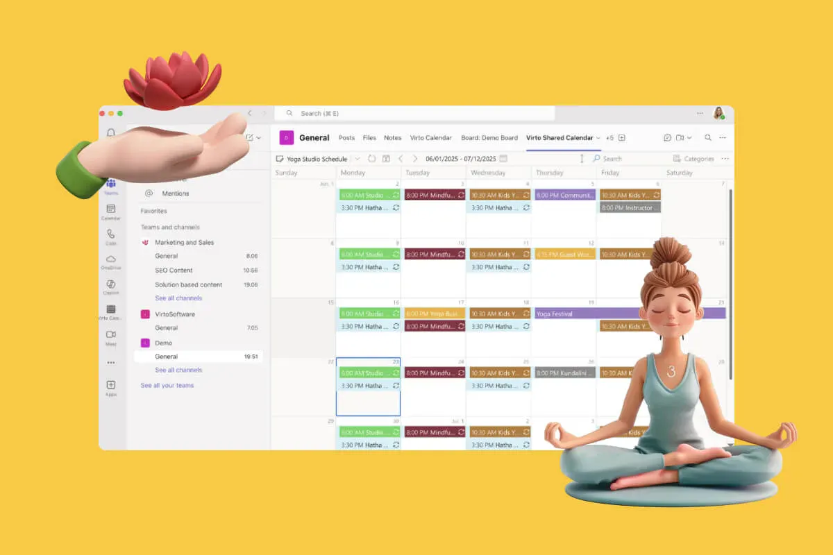 Terminplanung für Yogastudios