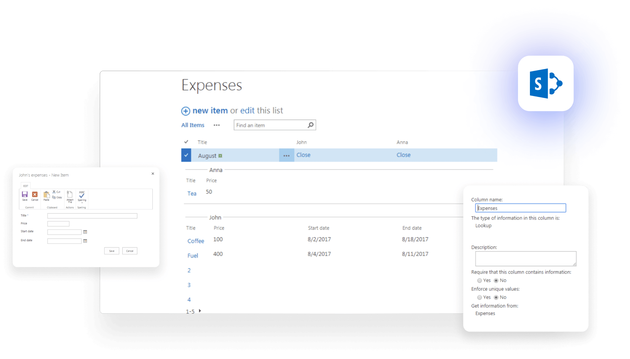 related items for sharepoint on premise interface