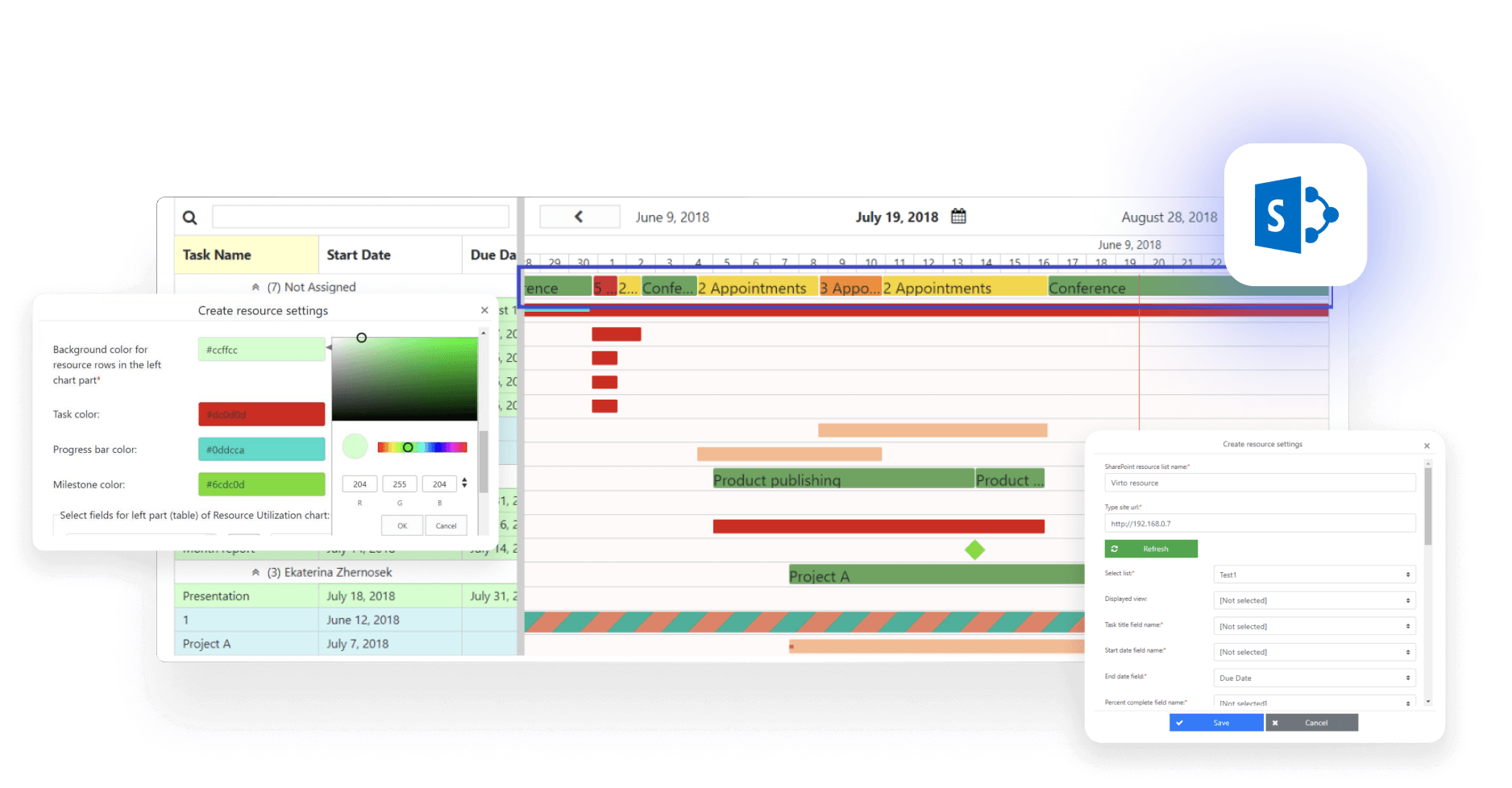 resource manager for sharepoint on premise interface