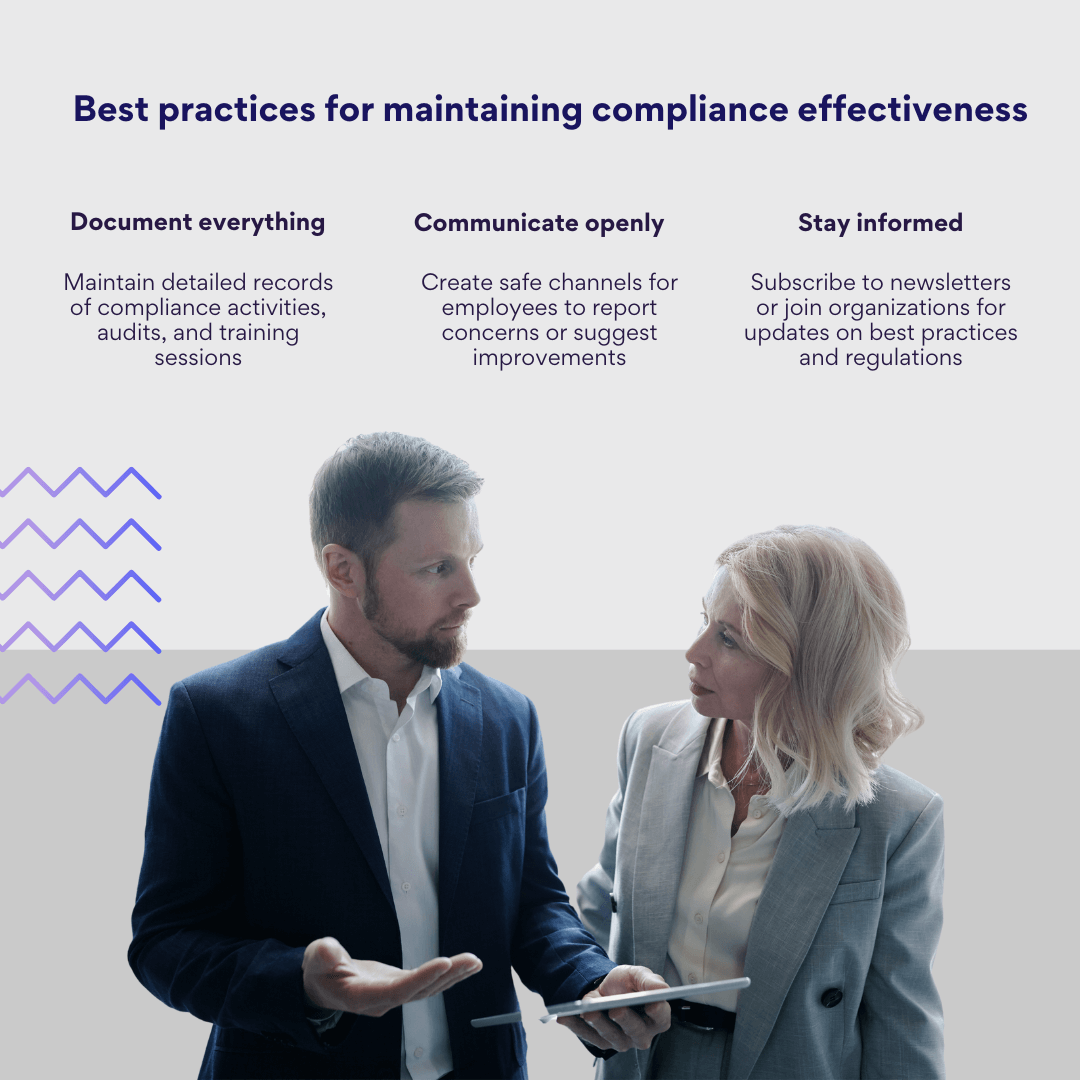 Pic. 6. Best practices for maintaining compliance effectiveness.