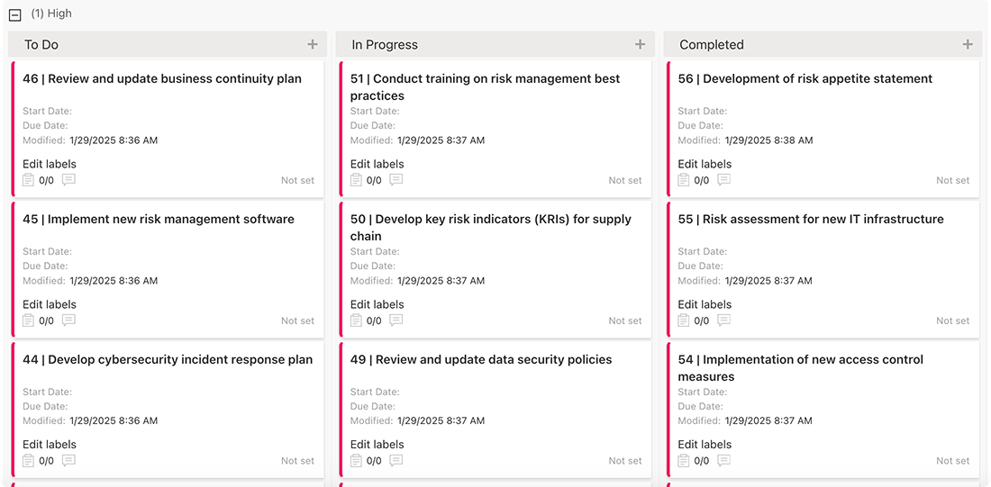 Kanban Board App example