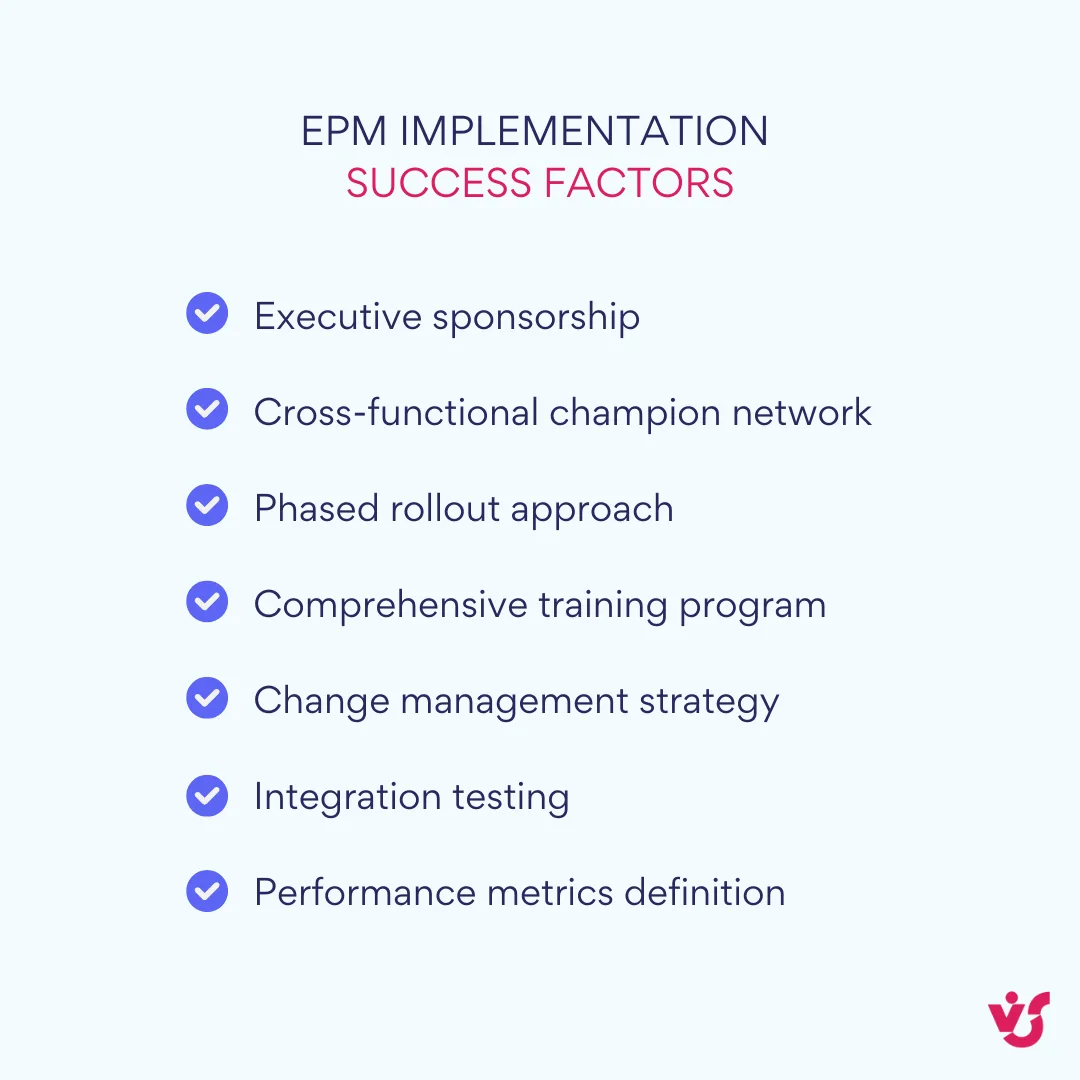 EPM implementation success factors