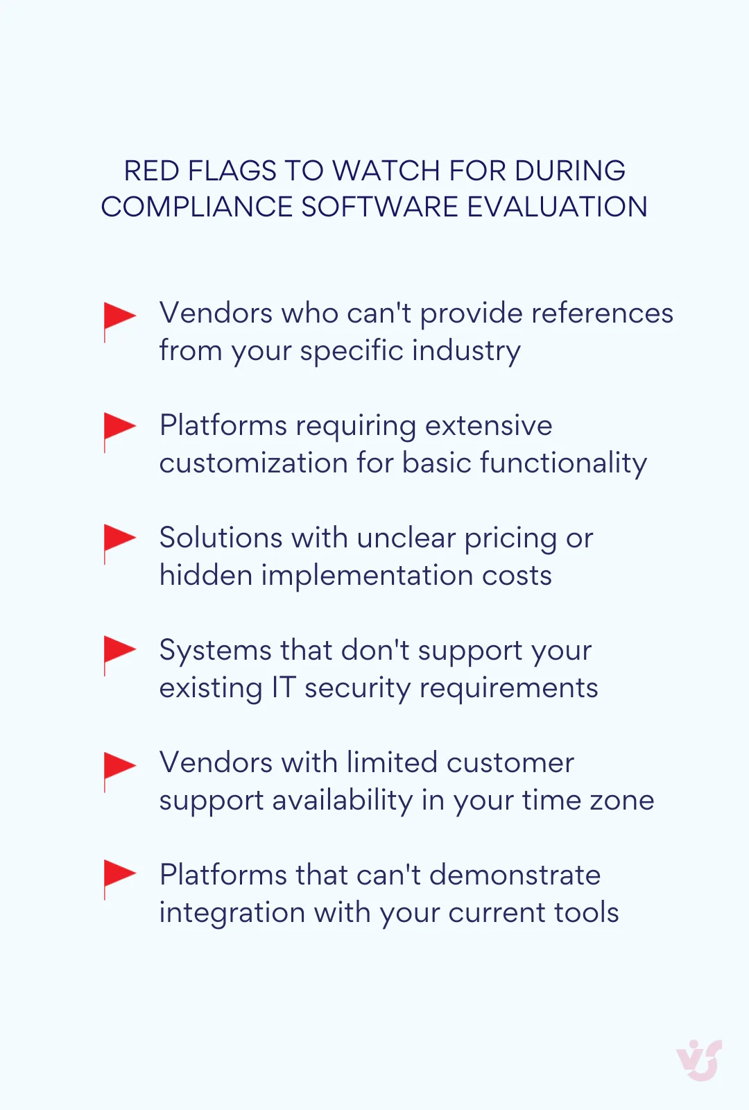 Red flags to watch for during compliance software evaluation