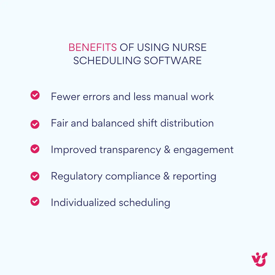 Benefits of using nurse scheduling software