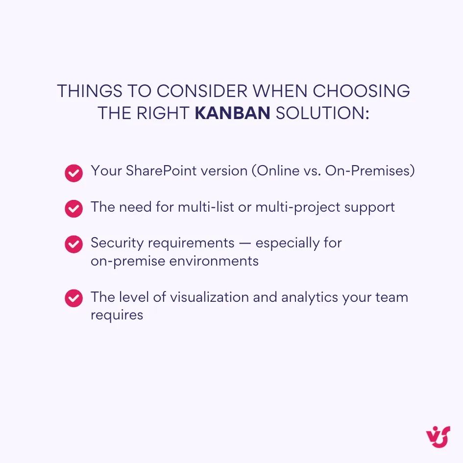 Things to consider when choosing the right Kanban solution
