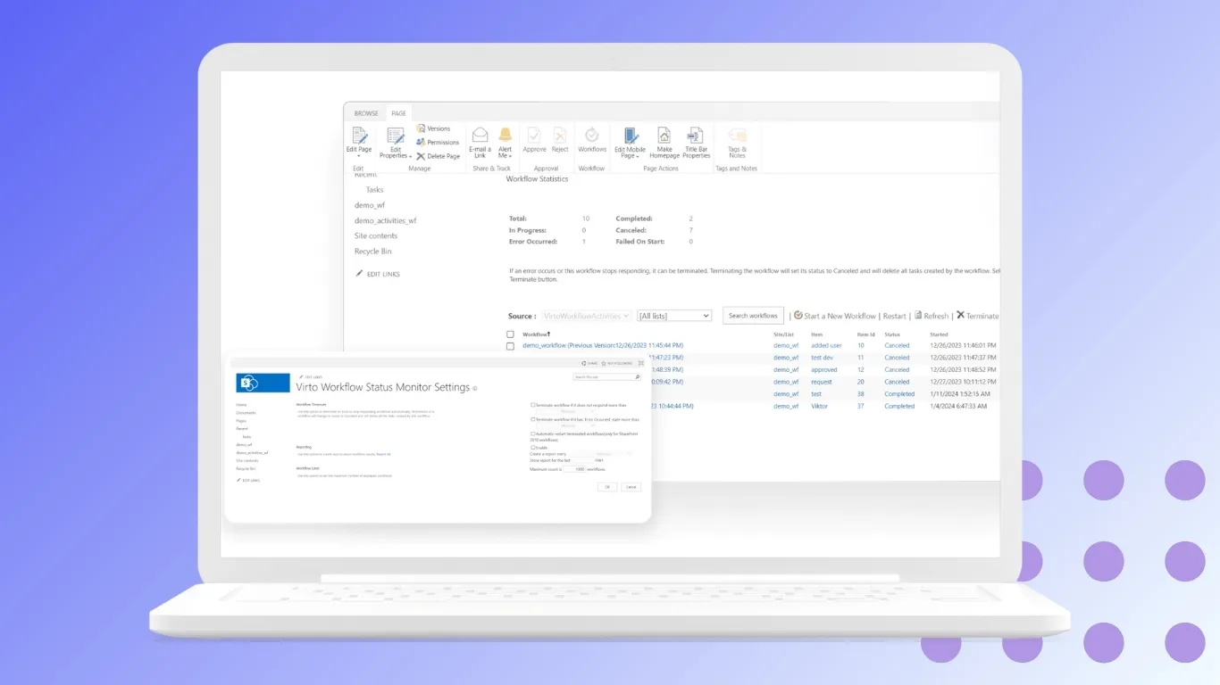 Virto Workflow Activities for M365